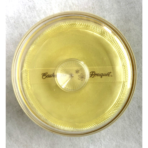 Vintage Cashmere Bouquet Dusting Powder Sealed Yellow Puff Box Colgate-Palmolive - Picture 2 of 7